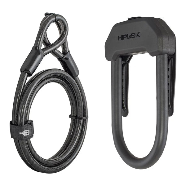 Hiplok DX Plus U-Lock and Cable Lock Black