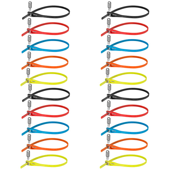 Hiplok Z Lok 20 Count Zip Key Lock Multi Color