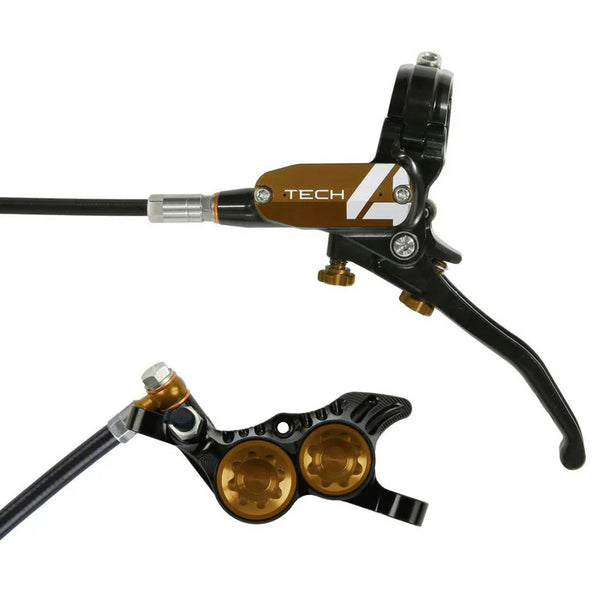 BLEM SHED - Hope Tech 4 V4 Disc Brake Right/Rear 74mm Black/Bronze