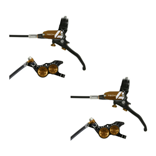 Hope Tech 4 V4 Brakeset, Front & Rear, Black/Bronze