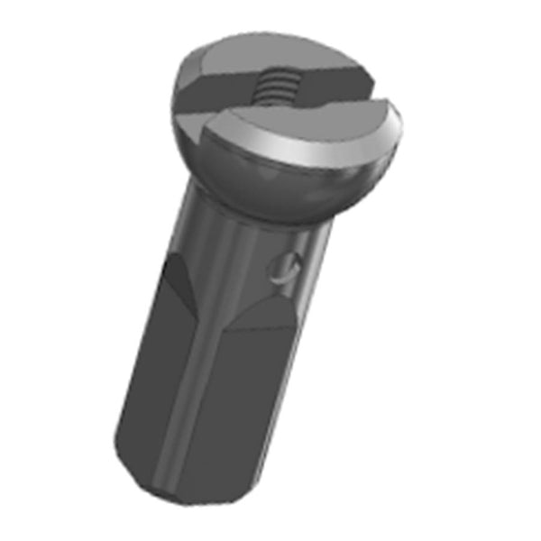 Sapim Polyax Aluminum Self Lock Nipples Black 2mm (14G) 14mm Bag of 100