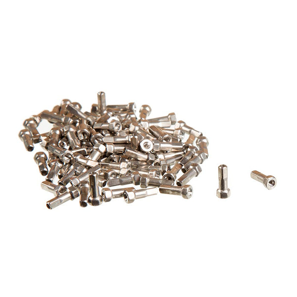 Sapim Hex Head Nipples Silver 2mm (14G) 14mm Bag of 100