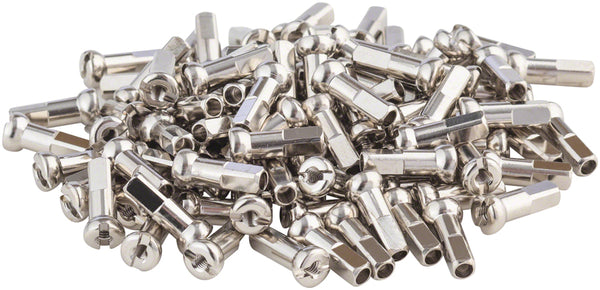 DT Swiss Pro Head Brass Nipples: 2.34 x 14mm Silver Box of 100