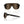 Eyewear 100% S2 Sunglasses Gold Frame Black Lens