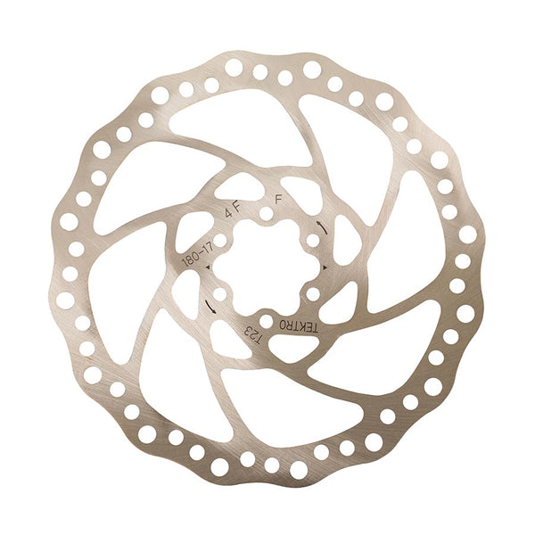 Tektro TR180-17 Disc Brake Rotor - 180mm 6-Bolt 2.3mm Thickness Silver