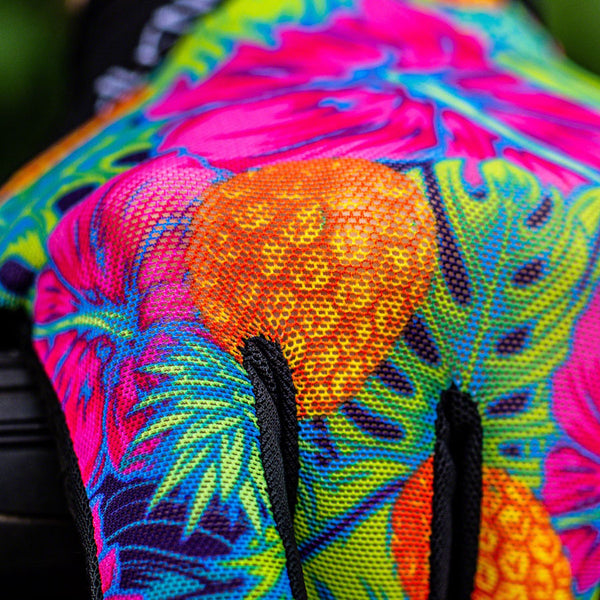 Handup Vented Gloves - Pineapples Carribbean Full Finger Large