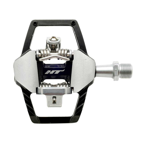 HT Pedals GT1 Clipless Platform Pedals CrMo - Black/Silver