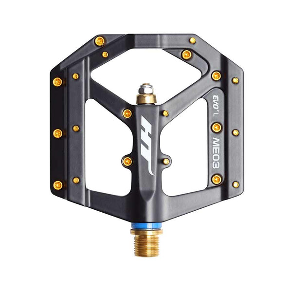 HT Pedals ME03T Evo+ Platform Pedals Ti - Black/Silver