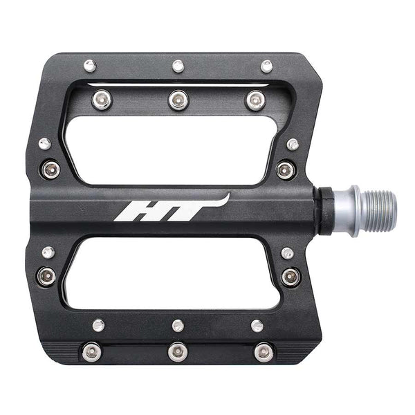 HT Components AN14A Nano Platform Pedals Body: Aluminum Spindle: Cr-Mo 9/16 Black Pair