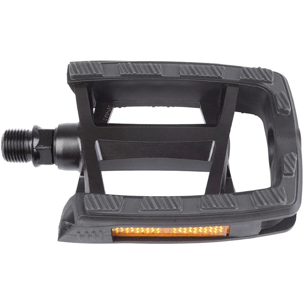 M-Wave Steady Flat 2 AL Platform Pedals Body: Alloy Spindle: Cr-Mo 9/16 Black Pair