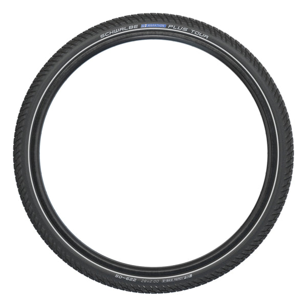 Schwalbe Marathon Plus Tour Tire - 700 x 35 Clincher Wire BLK/Reflective Performance Line SmartGuard Addix E-50