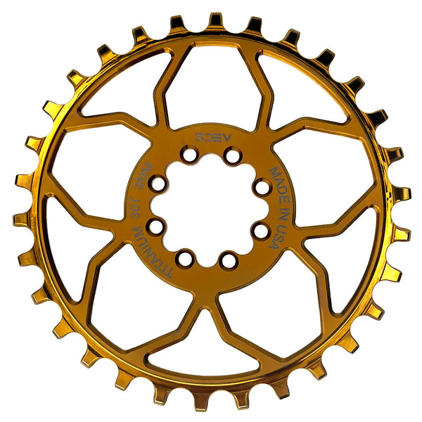 5Dev Titanium 8-Bolt Chainrings Bronze 30