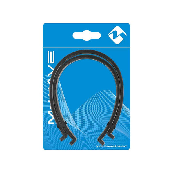 M-Wave Plastic Pant Clips Black with reflective stripe