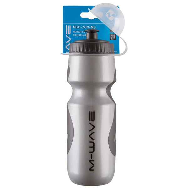 M-Wave Pro Grip Water Bottle 710ml / 24oz Silver/Black