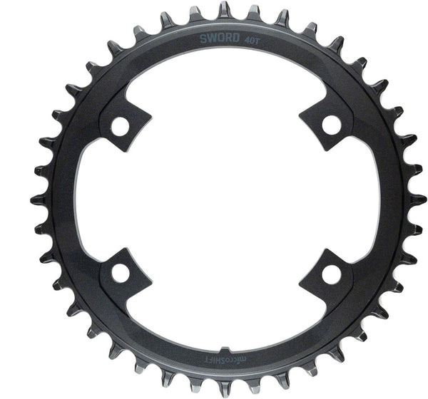 microSHIFT Sword Chainring - 40t 110 Asym BCD For 1x 9/10-Speed Black