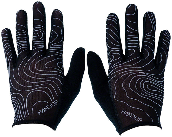 Handup Vented Gloves - Topo Map Black Large