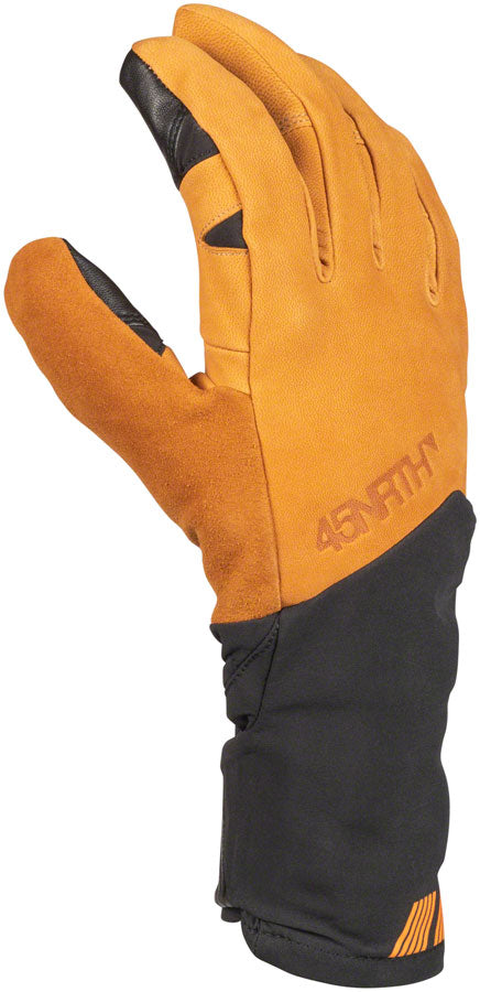 45NRTH 2023 Sturmfist 5 LTR Leather Gloves - Tan/Black Full Finger Small