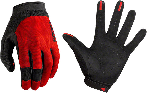 Bluegrass React Gloves - Red Full Finger Large