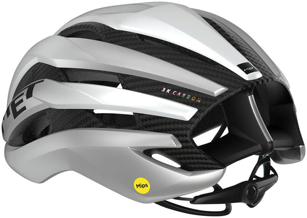 MET Trenta 3K Carbon MIPS Helmet - White/Silver Metallic Matte Large