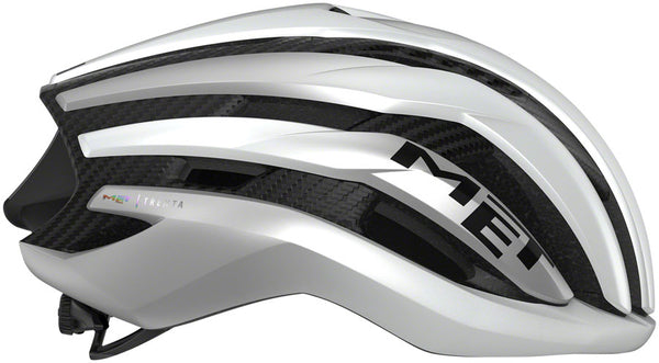 MET Trenta 3K Carbon MIPS Helmet - White/Silver Metallic Matte Medium