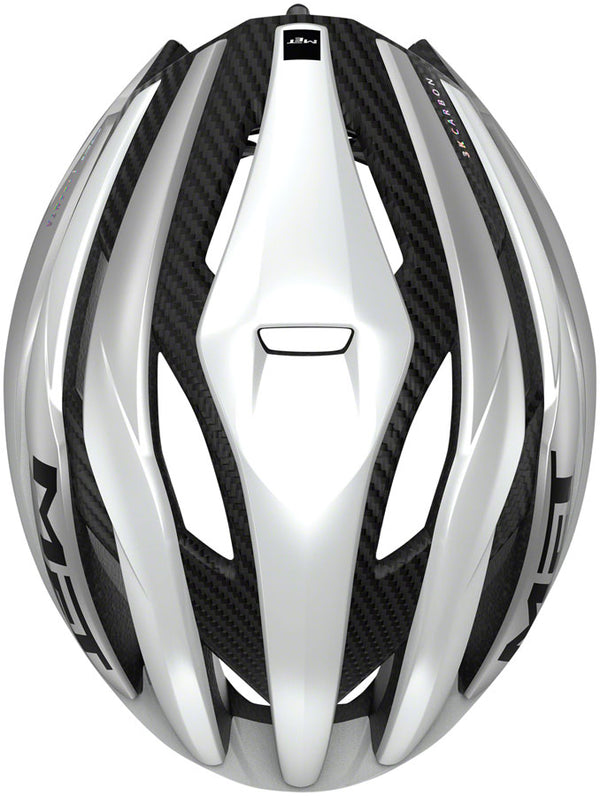 MET Trenta 3K Carbon MIPS Helmet - White/Silver Metallic Matte Large