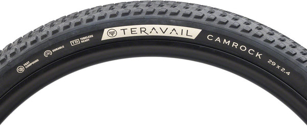 Teravail Camrock Tire - 29 x 2.4 Tubeless Folding BLK Durable Fast Compound