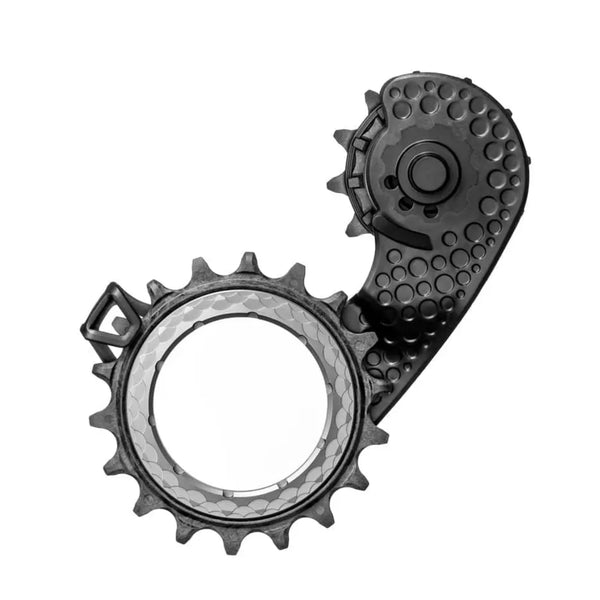 Absolute Black Carbon-Ceramic Hollow Cage SRAM AXS - Titanium