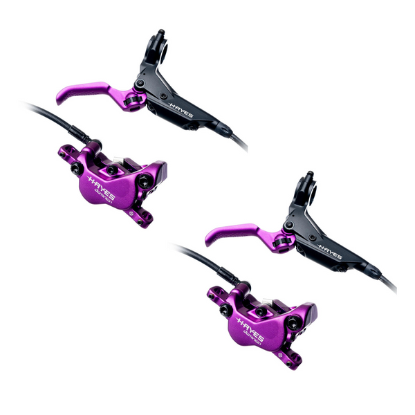 Hayes Dominion A4 Disc Brakeset, Front & Rear (1800mm Hose Each), Purple