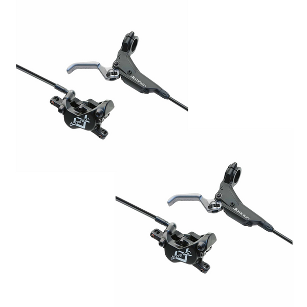 Hayes Dominion A4 Disc Brakeset, Front & Rear (1800mm Hose Each), Black/Gray