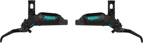 SRAM Maven Ultimate Stealth Expert Disc Brake Kit - Front/Rear Levers, Front/Rear Teal Splatter Calipers, Adapters, Rotors, Bleed Kit, A1