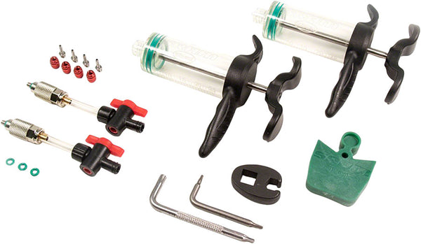 SRAM Maven Ultimate Stealth Expert Disc Brake Kit - Front/Rear Levers, Front/Rear Teal Splatter Calipers, Adapters, Rotors, Bleed Kit, A1