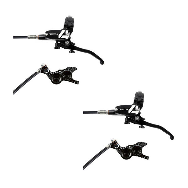 Hope Tech 4 E4 Brakeset, Front & Rear, Black