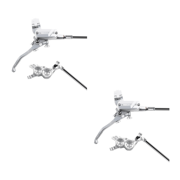 Hope Tech 4 E4 Brakeset, Front & Rear, Silver/Silver
