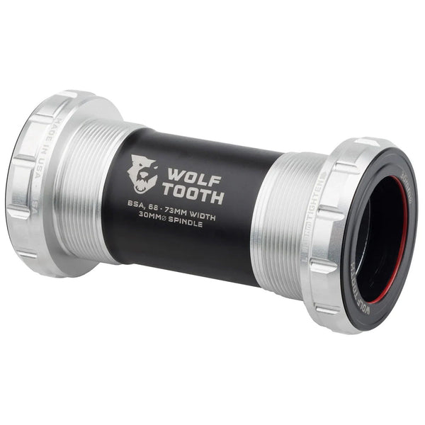 Wolf Tooth Bottom Bracket - English BSA 68/73mm For 30mm Spindle Raw Silver