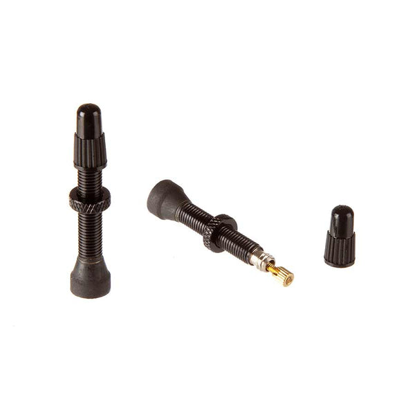Stans Alloy Valve Stems - 35mm Pair Black