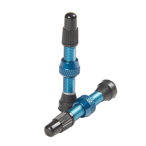 Stans Alloy Valve Stems - 35mm Pair Blue
