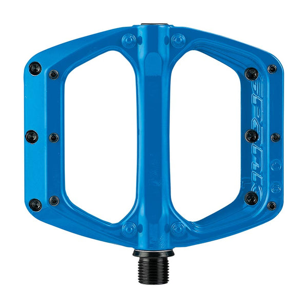 Spank SPOON DC Platform Pedals Body: Aluminum Spindle: Cr-Mo 9/16 Blue
