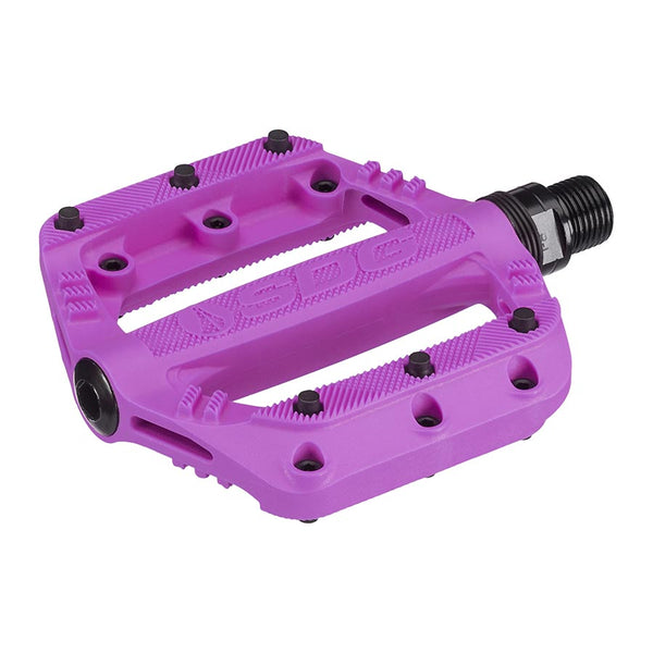 SDG Components Slater Platform Pedals Body: Nylon Spindle: Cr-Mo 9/16 Purple Pair