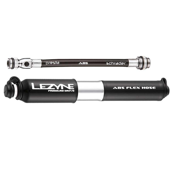 Lezyne ABS Pressure Drive Mini Frame Pump Medium: Black/Polished Silver
