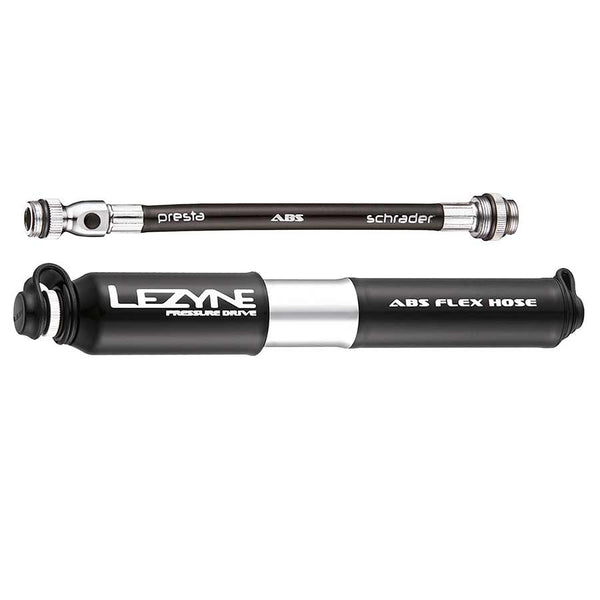Lezyne ABS Pressure Drive Mini Frame Pump Small: Black/Polished Silver
