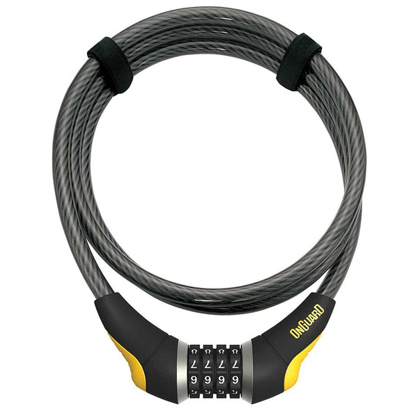OnGuard Akita Resettable Combo Cable Lock: 6 x 10mm Gray/Black/Yellow