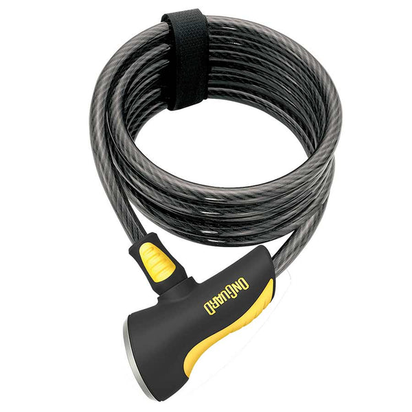 OnGuard Doberman Cable Lock with Key: 6 x 12m Gray/Black/Yellow