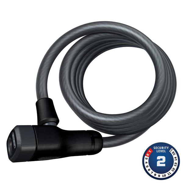 ABUS Star 4508 Keyed Coiled Cable Lock: 150cm x 8mm Black