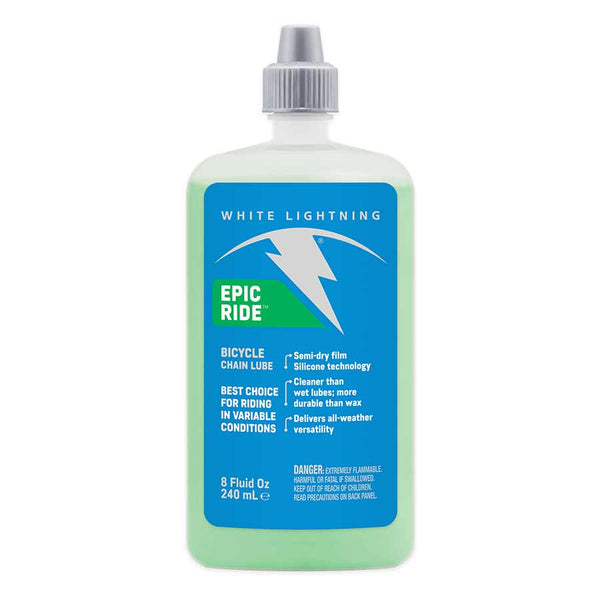 White Lightning Epic Ride Bike Chain Lube - 8oz Drip