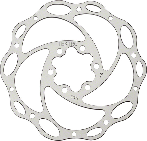 Tektro Lyra Cross Disc Brake Rotor - 140mm 6-Bolt Silver