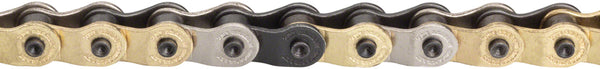 The Shadow Conspiracy Interlock V2 Chain - Single Speed 1/2" x 1/8" 98 Links Half Link Chain Gold/BLK/Silver