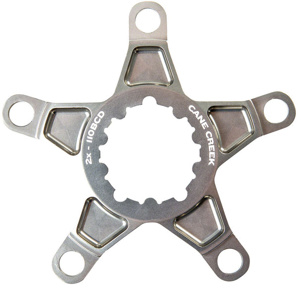 Cane Creek 2X Chainring Spider 110mm BCD Titanium Gray