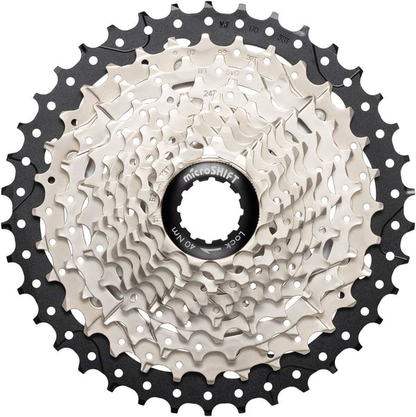 microSHIFT Sword Cassette - 10-Speed 11-38t Alloy Spider Satin Nickel