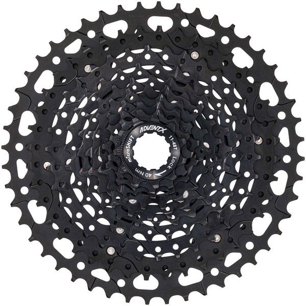 microSHIFT ADVENT X Cassette - 10 Speed 11-48t Black Alloy Spider