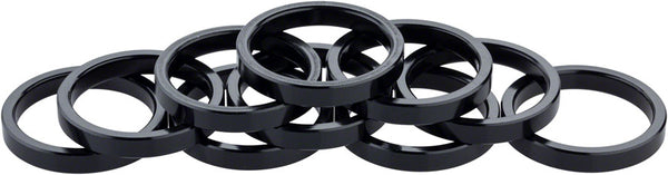 Problem Solvers Headset Stack Spacer - 28.6 5mm Aluminum Black Bag of 10